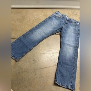 Wrangler Retro size 34x30 Blue Straight Denim Jeans Timeless Style
